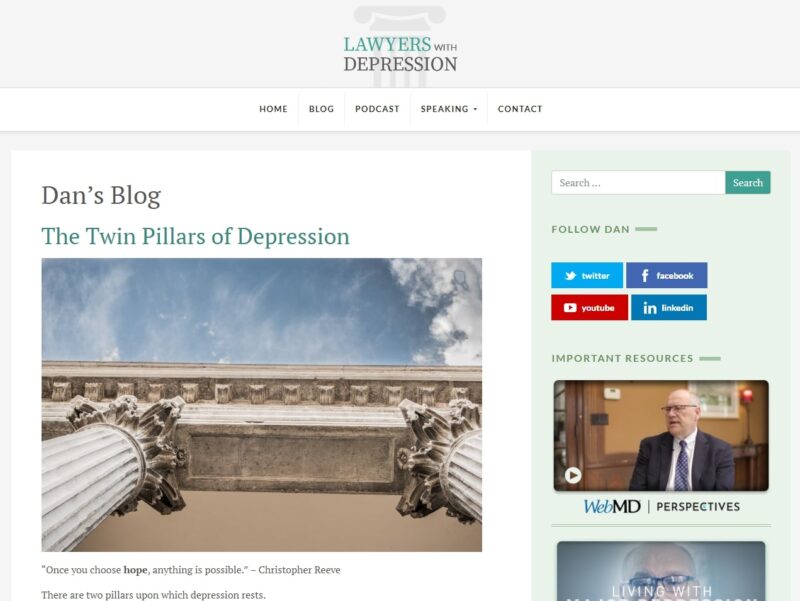 Lawyers with depression