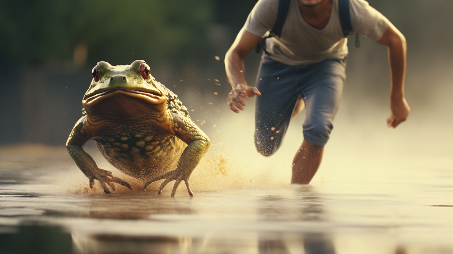 Frog Chasing - dream meanings