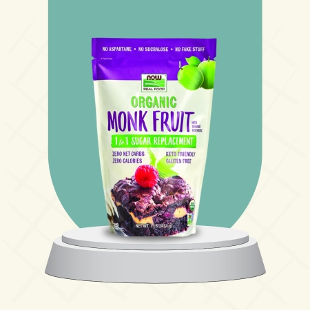 NOW Foods Organic Monk Fruit With Erythritol Powder